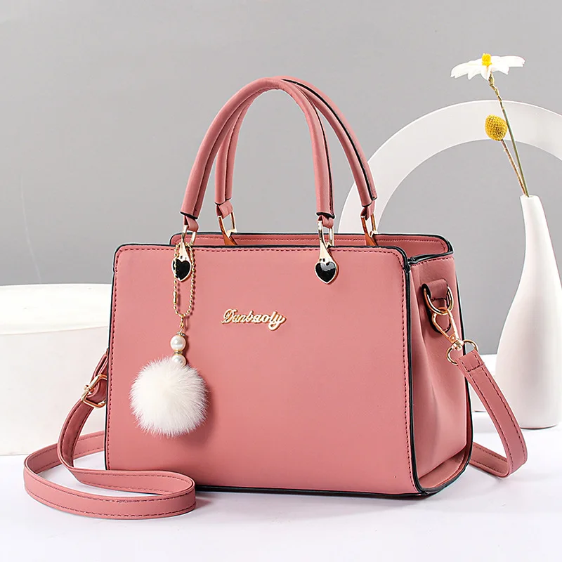 Bridal bag 2023 new female bag Korean version of simple style one-shoulder diagonal bag female bag solid color fashion handbag
