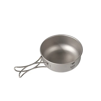

Keith Outdoor Camping Tableware Backpacking Picnic Bowl Titanium Tableware Durable Cookware Folding Cooking 300ml Ti5323