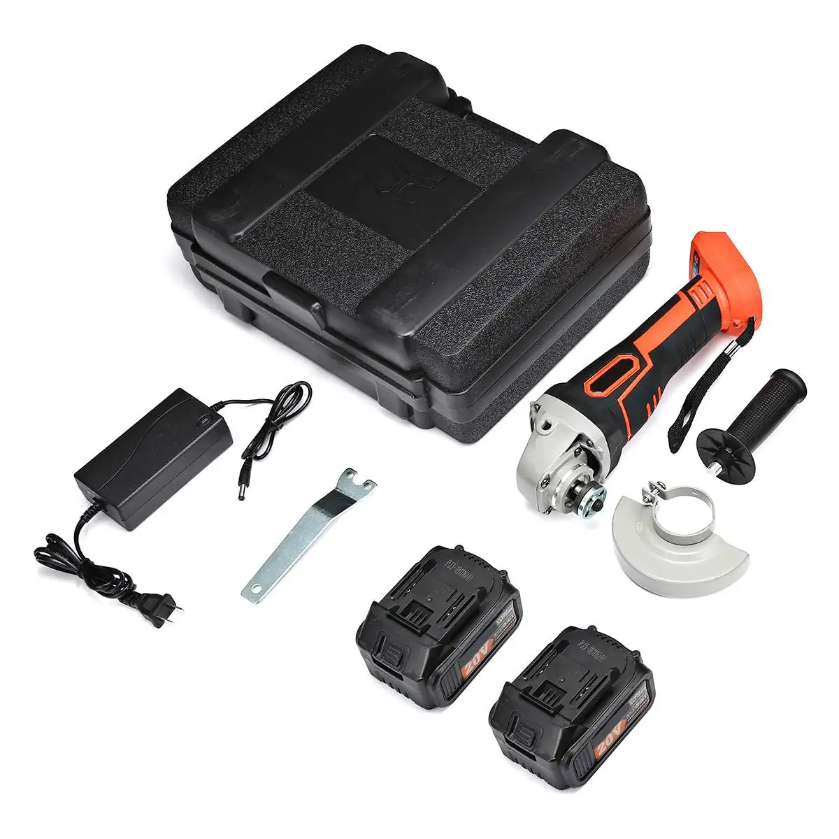 double battery 30000mAh Беспроводная ручная угловая шлифовальная машина 110 V-220 V бесщеточная электрическая шлифовальная литий-ионная аккумуляторная машина - Цвет: double battery