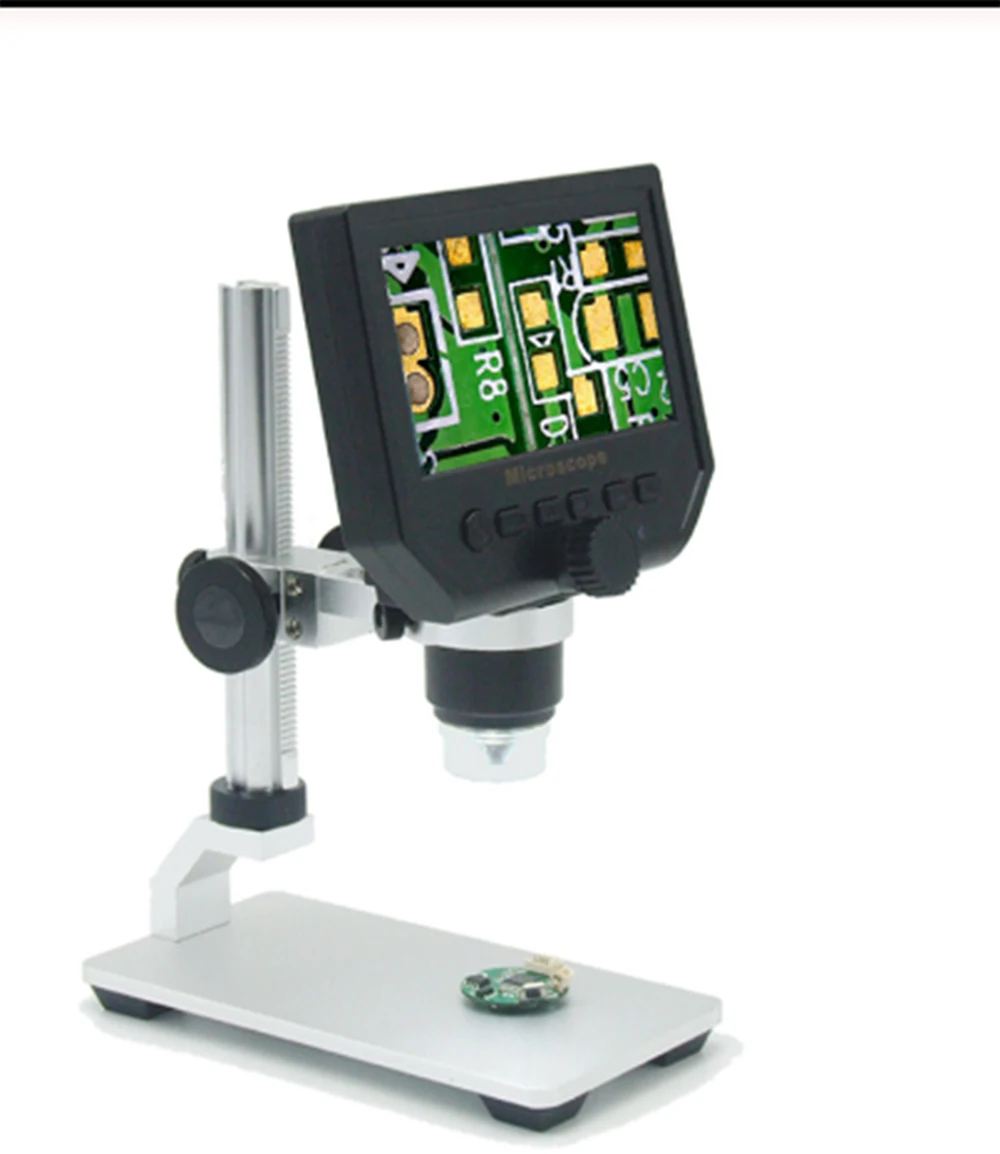 

600X digital microscope electronic video Aluminium Alloy microscope 4.3 inch HD 3 .6MP CCD LCD soldering microscope phone repair