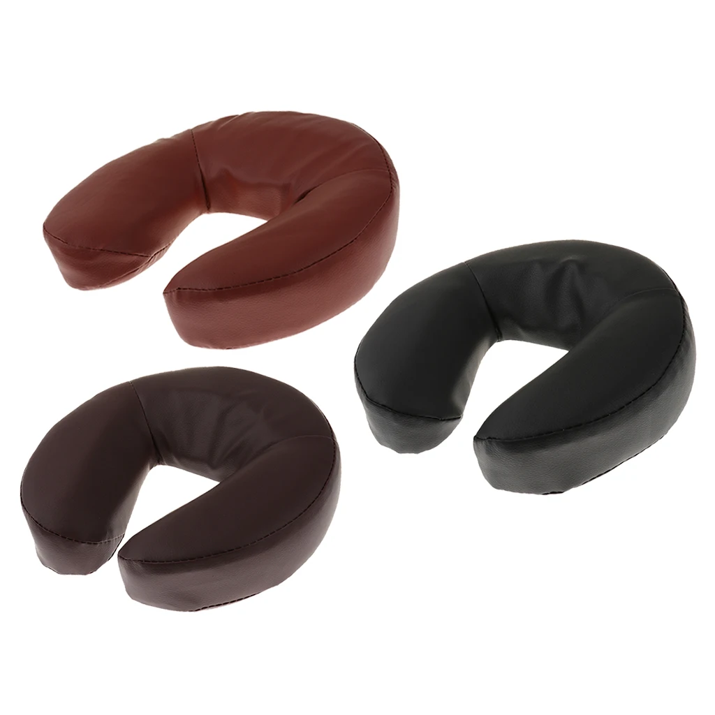 3pcs Beauty Salon SPA Massage Acupuncture Table Bed Face Cradle Cushion Pillow Kit Black Red Brown