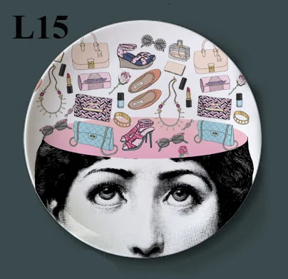 15 Фоновая панель для бара отеля rosenthal Piero fornasetti, настенная, Миланская, Художественная, декоративная тарелка, украшение дома, орнамент, ремесла - Цвет: 15