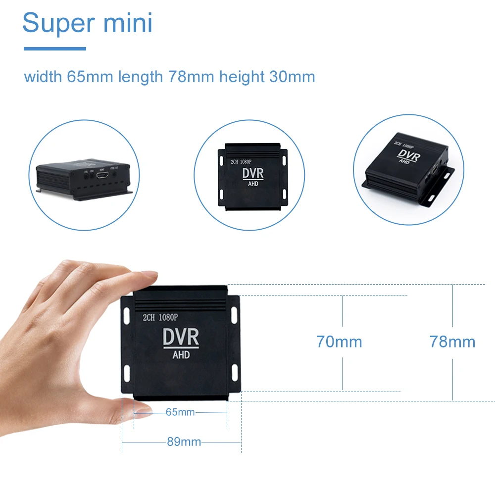 4-дюймовый небольшой цифровой видеорегистратор со встроенным вентилятором 1080p 2CH CCTV DVR HD DVR CCTV DVR kit HDMI CVBS система безопасности