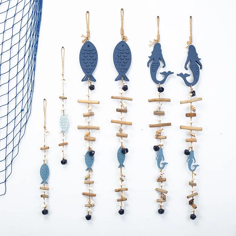 

Mediterranean mermaid string bell pendant hanging wind chimes scandinavian home decoration accessories nursery decor nordic kids