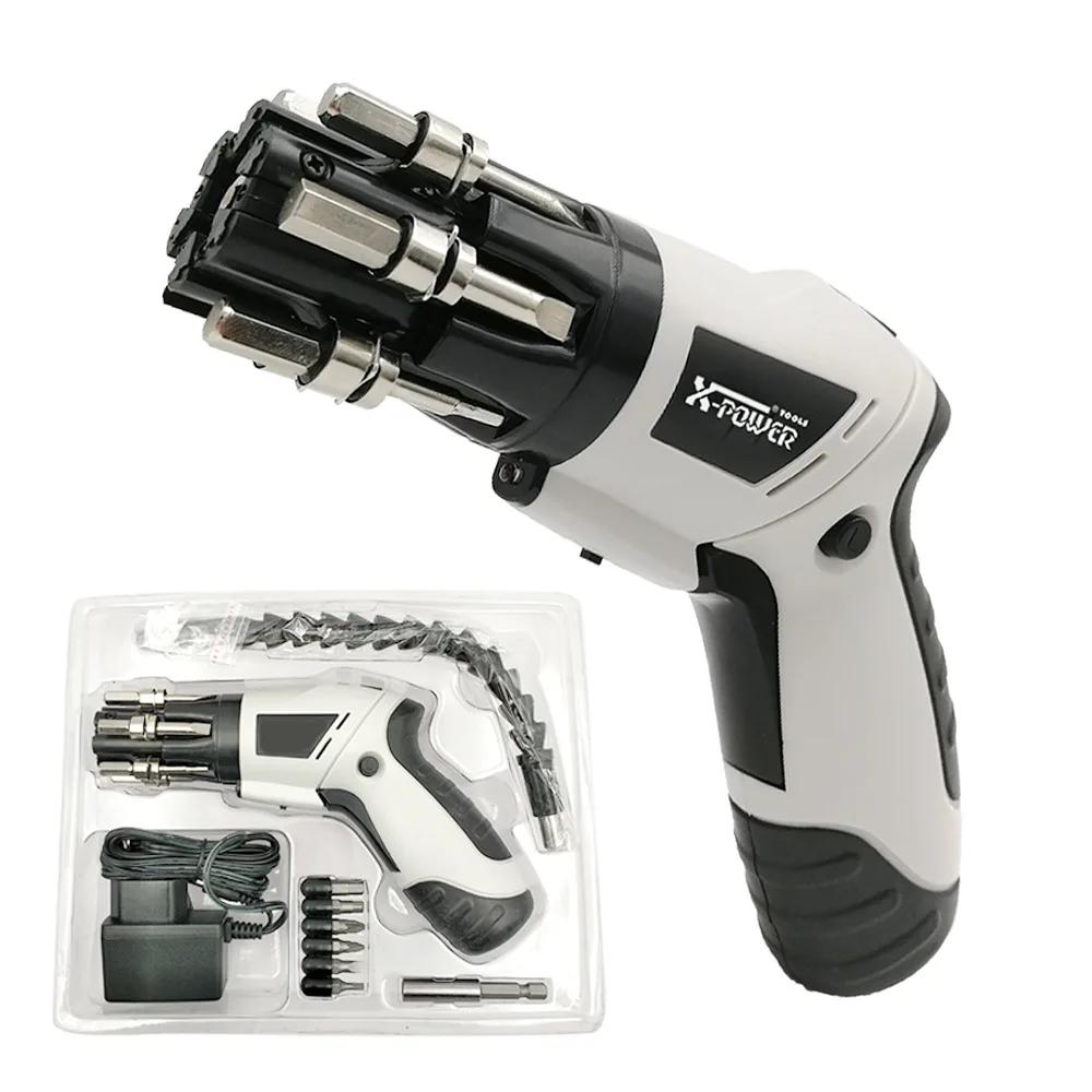 

Lithium-ion Cordless Screwdriver Multifunction Rechargeable Screwdriver With LED Light Electric Power Drill Portable Repair Tool