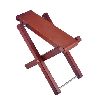 

Guitar Solid Wood Pedal Classical Guitar Footstool Three-gear Height Adjustable Pedal Guitar Accessories(Dark Red)