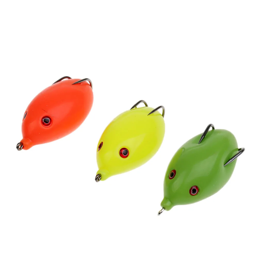 6 Pcs Topwater Frog Lure Kit Set Lots for Bass Snakehead Freshwater Saltwater Soft Bait Crankbait