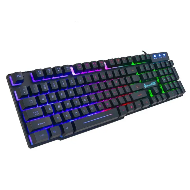 LED Wired Glowing Backlit Gaming Keyboard Computer Desktop Mechanical Keypad D08B 2