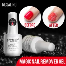 Rosalind removedor mágico de unhas, removedor de unhas fácil, limpador, esmalte de unha dentro de 2-3 minutos, remoção mágica de 15ml base de revestimento de verniz