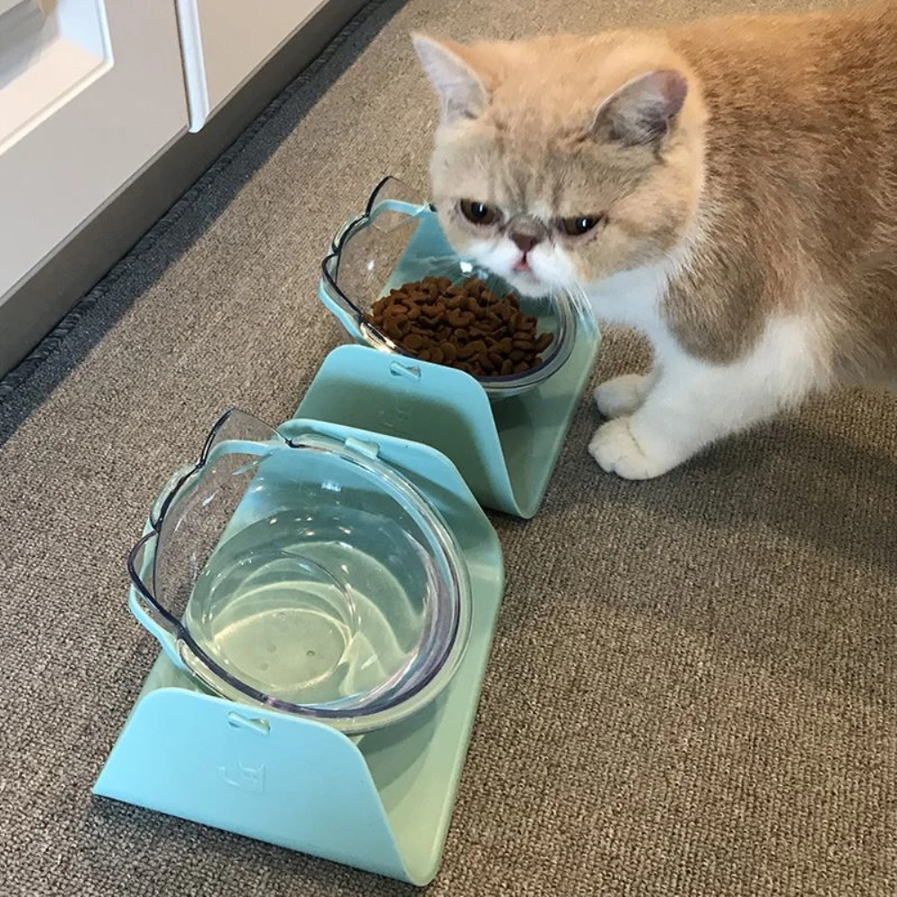 

1pcs 15 Degree Adjustable Pet Feeder Bowl Dog Cat Adjustable feed bowl Waterer Feeding Food Pet Dog Dish Feeders Tableware