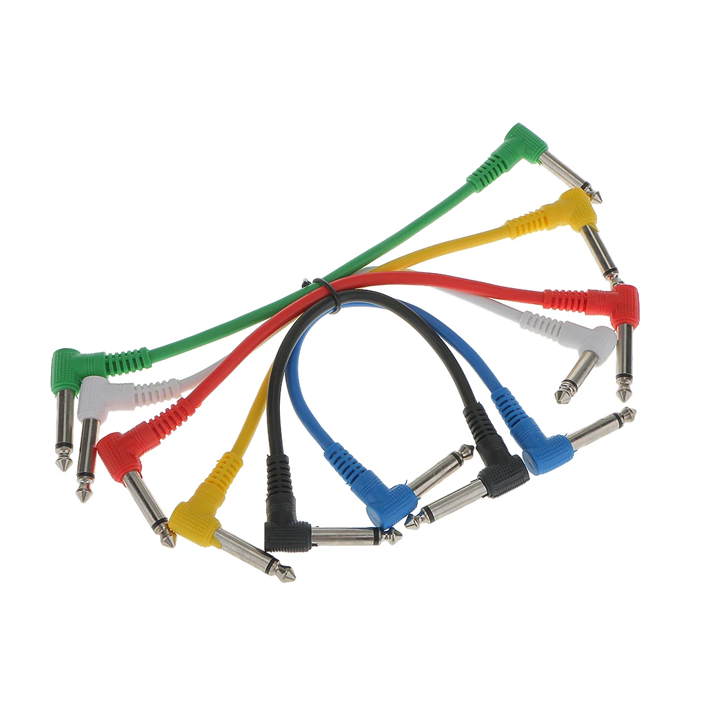 6pcs Guitar Effect Pedal Patch Cable For Electric Guitar Bass Parts