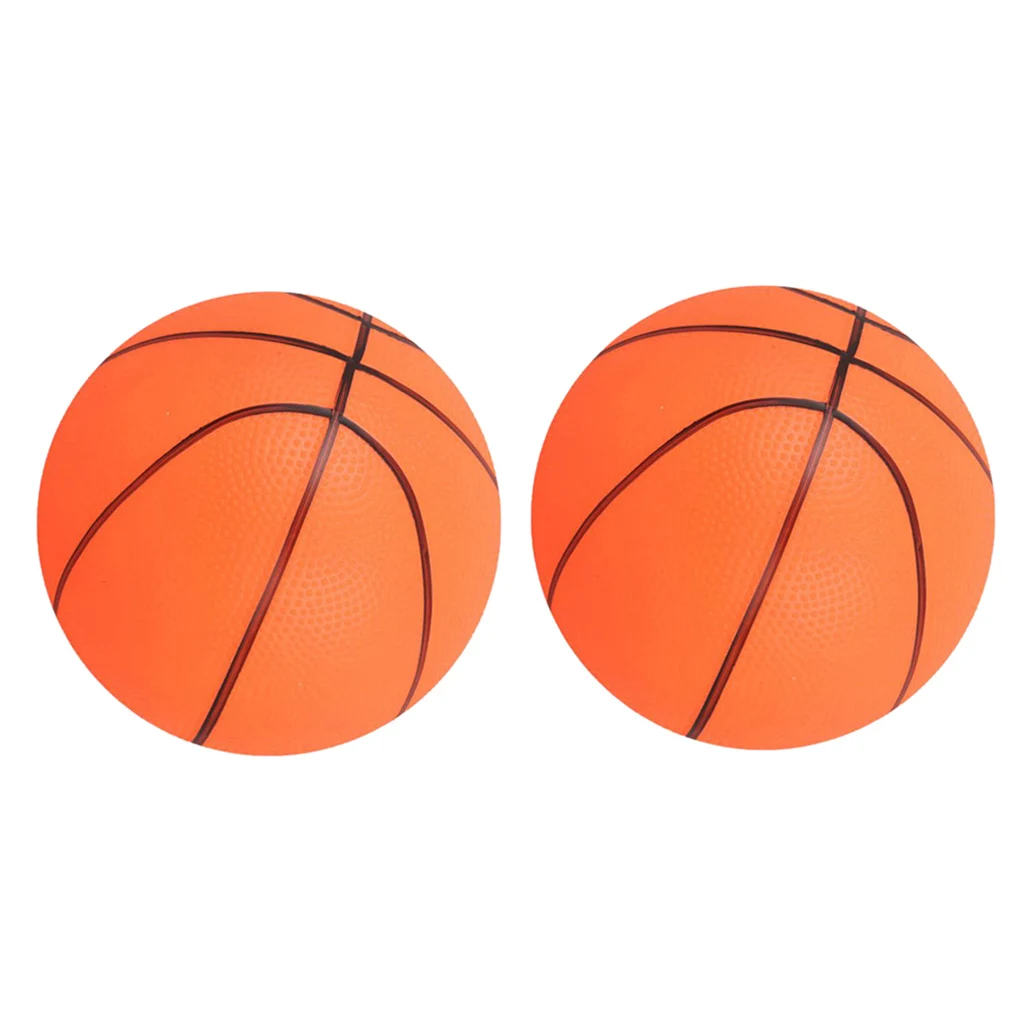 2pcs Mini Basketball Pet Dog Toy Bouncy Ball Park Garden Outdoor Toys Orange