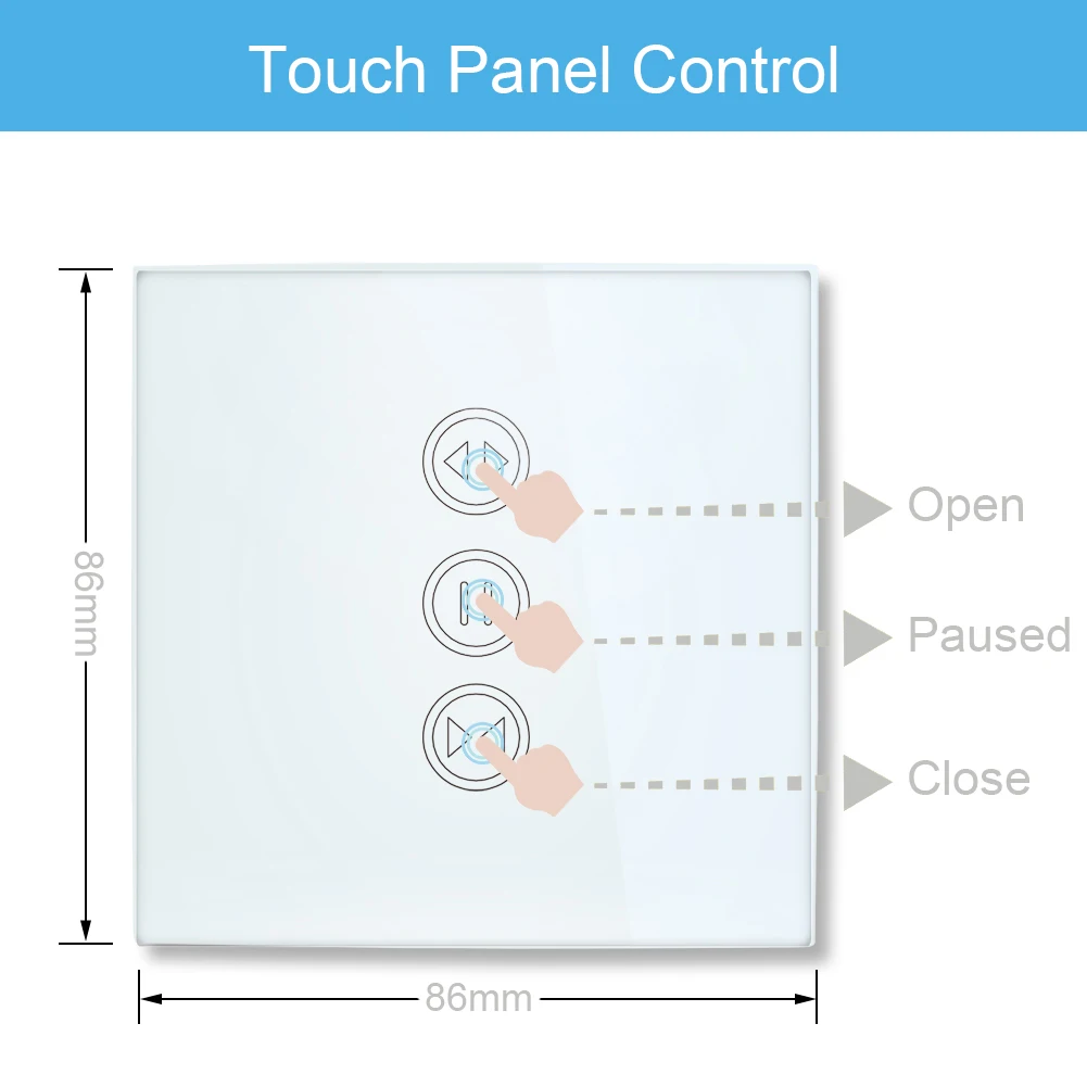 Tuya Smart Life Curtain Switch, Controle Remoto,