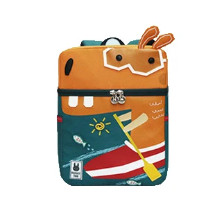 Детский рюкзак милый 3D мультфильм Динозавр анти-потеря Единорог напечатанный детский сад ортопедический школьный портфель для девочки мальчик детская сумка - Цвет: 1-Big-hippo