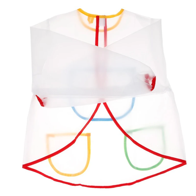 

Kindergarten Painting Clothes Apron Children Waterproof Gowns Baby Anti-dressing Painting Apron With Sleeve Pockets