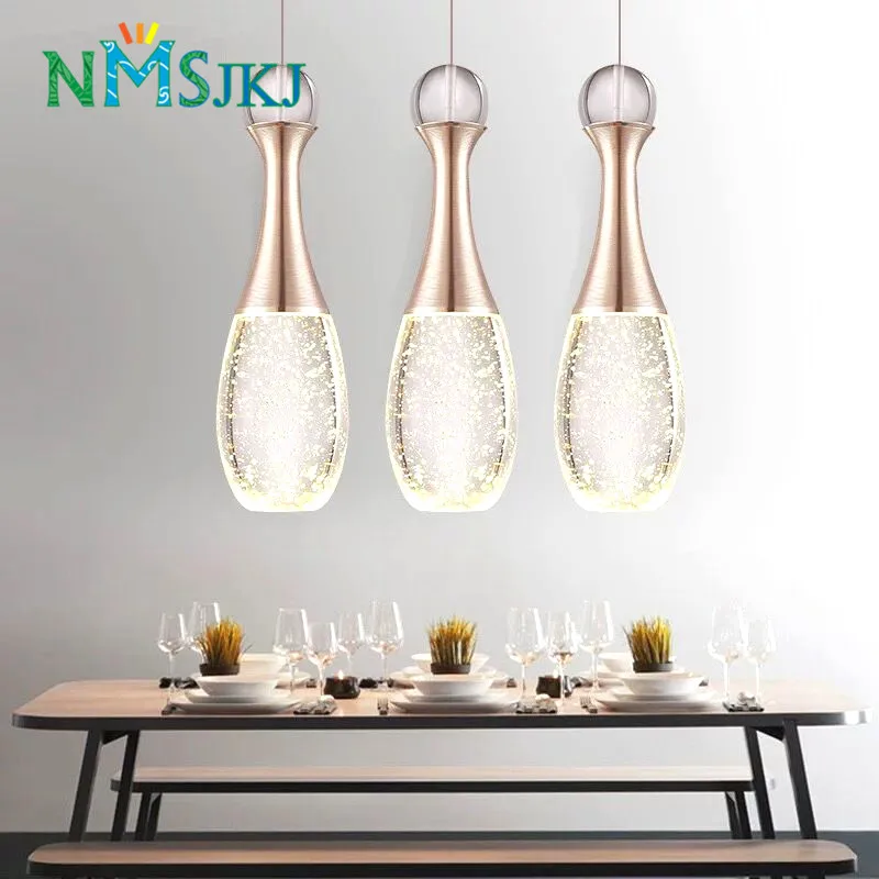 Современный короткий светодиодный светильник для ресторана s Bubble Lustre