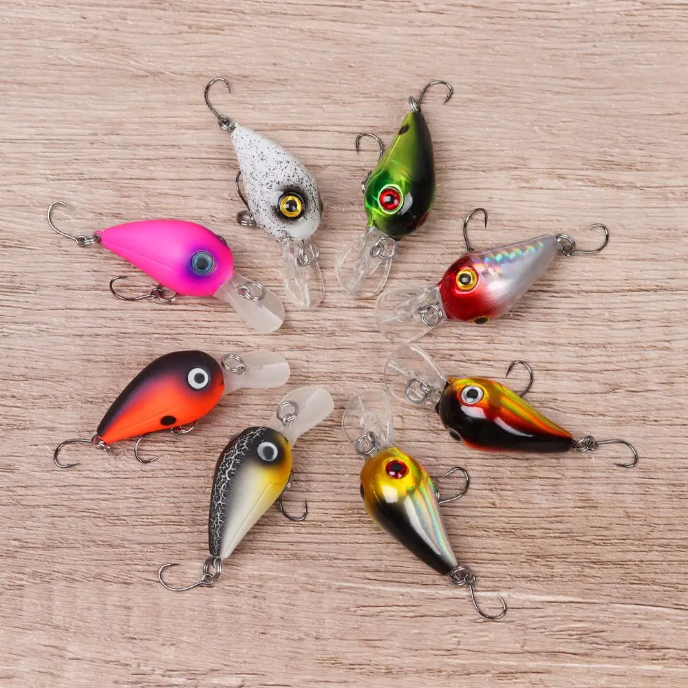 10pcs Micro Fishing Lures Crankbaits Baits Crank Baits Topwater