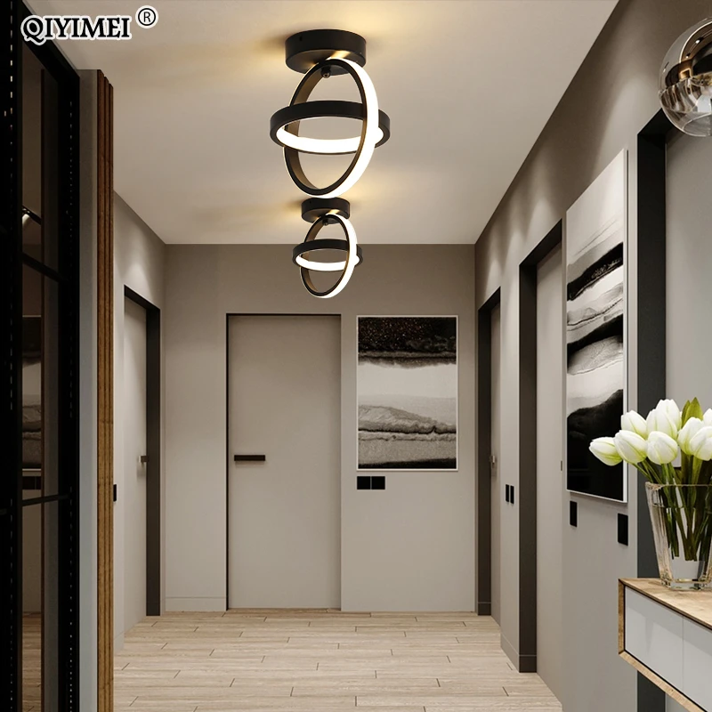 

Modern Led Ceiling Lights For Home Entrance Balcony Round Triangle Square Shape Iron Lighting Lamparas Plafonnier Luminaria