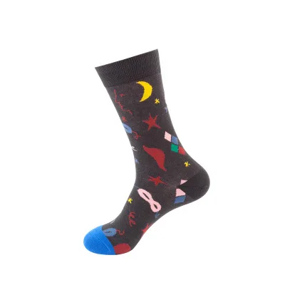 1 пара, цветные удобные носки из хлопка, унисекс, британский стиль, Повседневная Harajuku, дизайнерская брендовая мода, новинка, искусство для