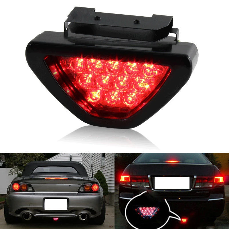 

12V 7W Car Brake Light Bulb F1 Triangle Reverse Safety Parking Strobe Fog Lamp Universal Led Rear Laser Tail Brake Stop Light