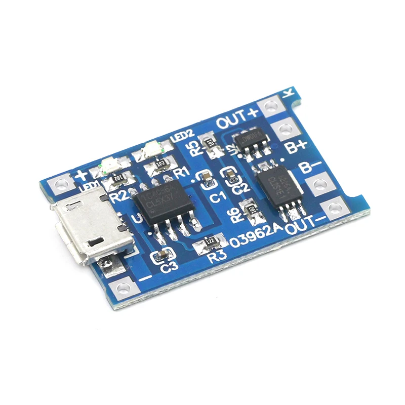 5 шт. Micro USB 5 в 1A 18650 TP4056 модуль зарядного устройства литиевой батареи зарядная плата с защитой двойные функции 1A li-ion