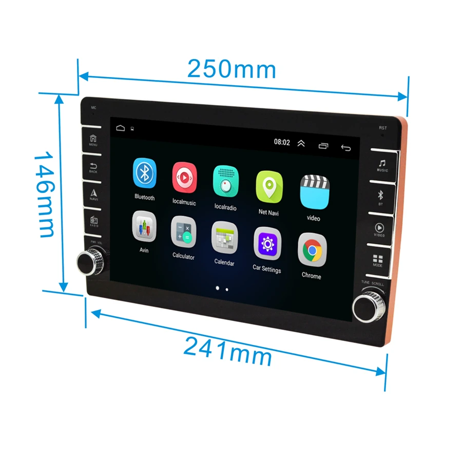 2 Din " Android 8,1 MP5 плеер четырехъядерный 1 Гб+ 16 Гб стерео радио FM Wifi 3g 4G 1080P
