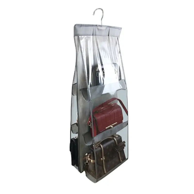 Шесть карманов, складная подвесная сумка, складная сумка для хранения, портативная полка, мешок, дверная подвесная карманная вешалка, шкаф - Цвет: TG