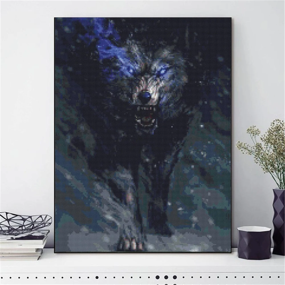 Wolf New Full Painting Diamond Embroidery Christmas Cross Stitch Home Decor | Дом и сад