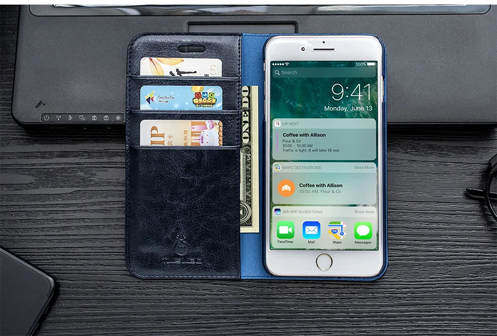 Musubo Genuine Leather Flip Case For iPhone 8 Plus 7 Plus Luxury Wallet Card Cover For iPhone X 6 6s 11 12 13 Fundas Coque Capa phone dry bag