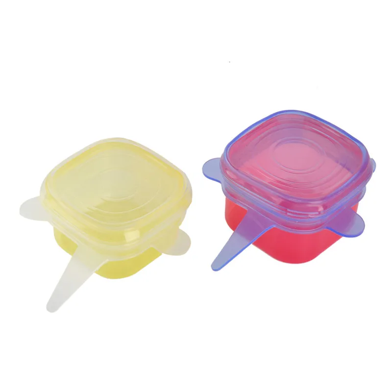 Силиконовые многоразовые растягивающиеся крышки для еды силиконовые кухонные