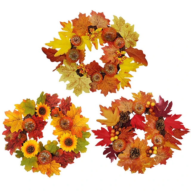 Fiori Finti Autunnali 8 Pezzi: Rami Decorativi In Plastica UV Resistenti, 34 Cm, Per Interni Ed Esterni