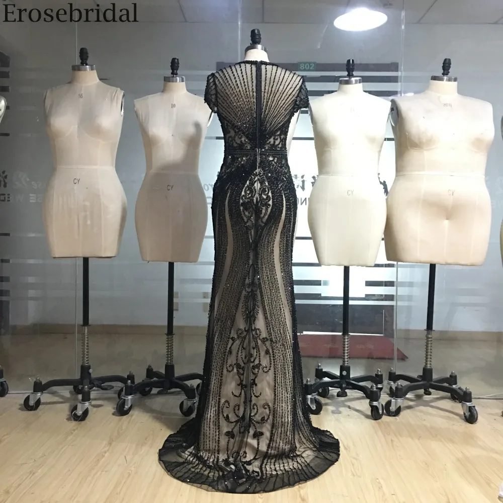 Erosebridal, темно-синее длинное платье для выпускного вечера, реальное изображение, вечерние, длинное платье, элегантное женское вечернее платье на молнии сзади