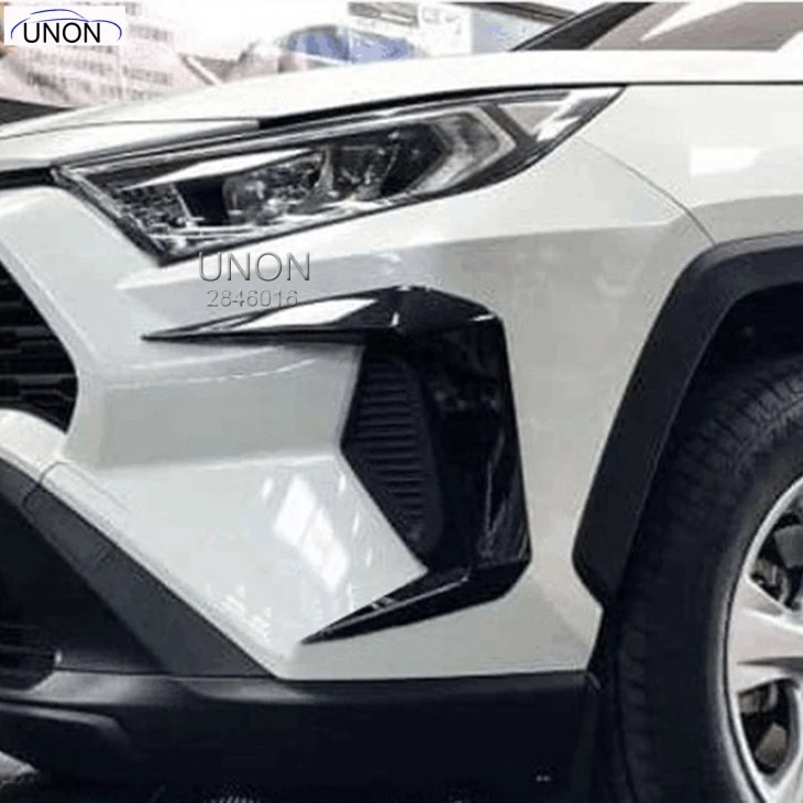 

2Pcs Auto Front Foglight Eyebrow Eyelids Cover Trim Front Bumper Fog light Trim For Toyota RAV4 2019 2020