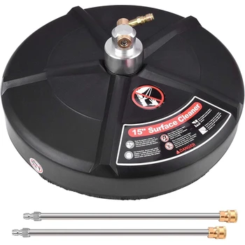 

Pressure Washer Surface Cleaner for Power Washer with 15 Inch Extension Attachment 1/4 Inch Quick Connector 4000 PSI