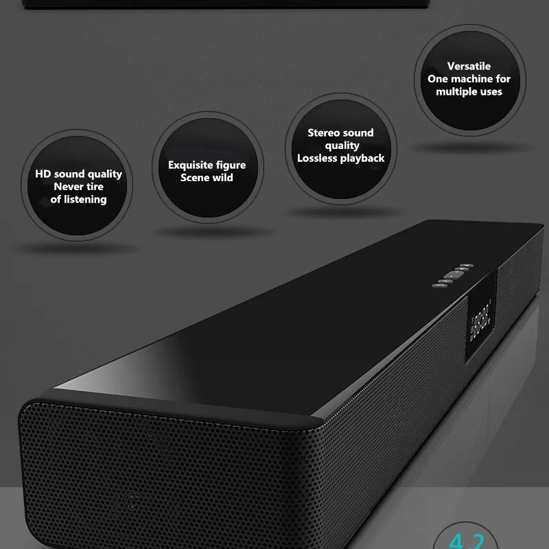 Многофункциональная Bluetooth колонка с беспроводной зарядкой звуковая панель для