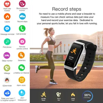 

2019 Fashion Sports Health Fitness Smart Watch Activity Tracker Wrist Band Bracelet