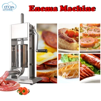 

3-7L Stainless Steel Sausage Stuffer Machine 4 Funnel Size Manual Meat Vegetable Grinder Sausage Stuffing Syringe Making Machine