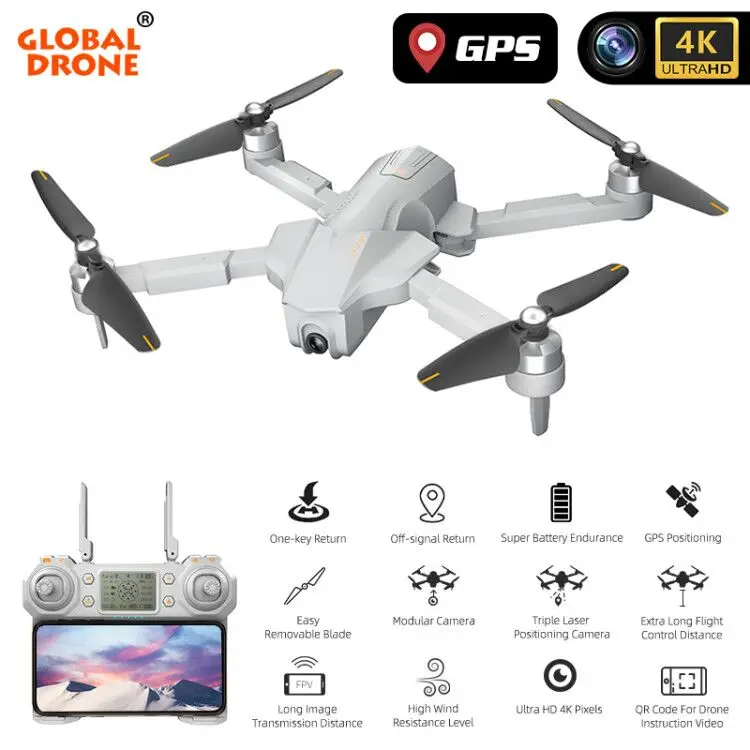 

Professinal GPS 4K Drone Follow Me Quadrocopter with Camera HD Long Fly Time Dron RC FPV Mini Drone X PRO VS F11 SG907 E520S