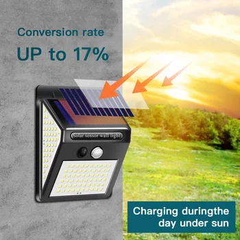 

Outdoor Solar Wall Light Security Waterproof PIR Wide Angle Yard Pathway