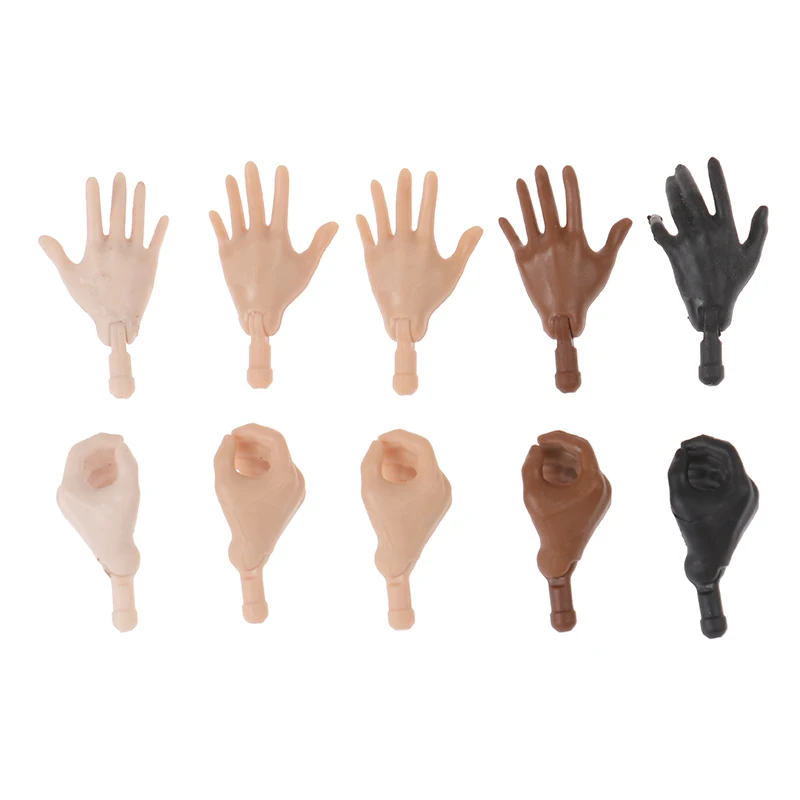 1/6 Size Doll Parts Original Doll Replacement Hands Feet DIY Assembling Doll Accessories Brown Beige Black Big Click raggedy ann doll