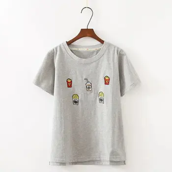 

2020 new fashions summer wear short sleeves round neck pure cotton thin and regular student case clothes T-Shirts