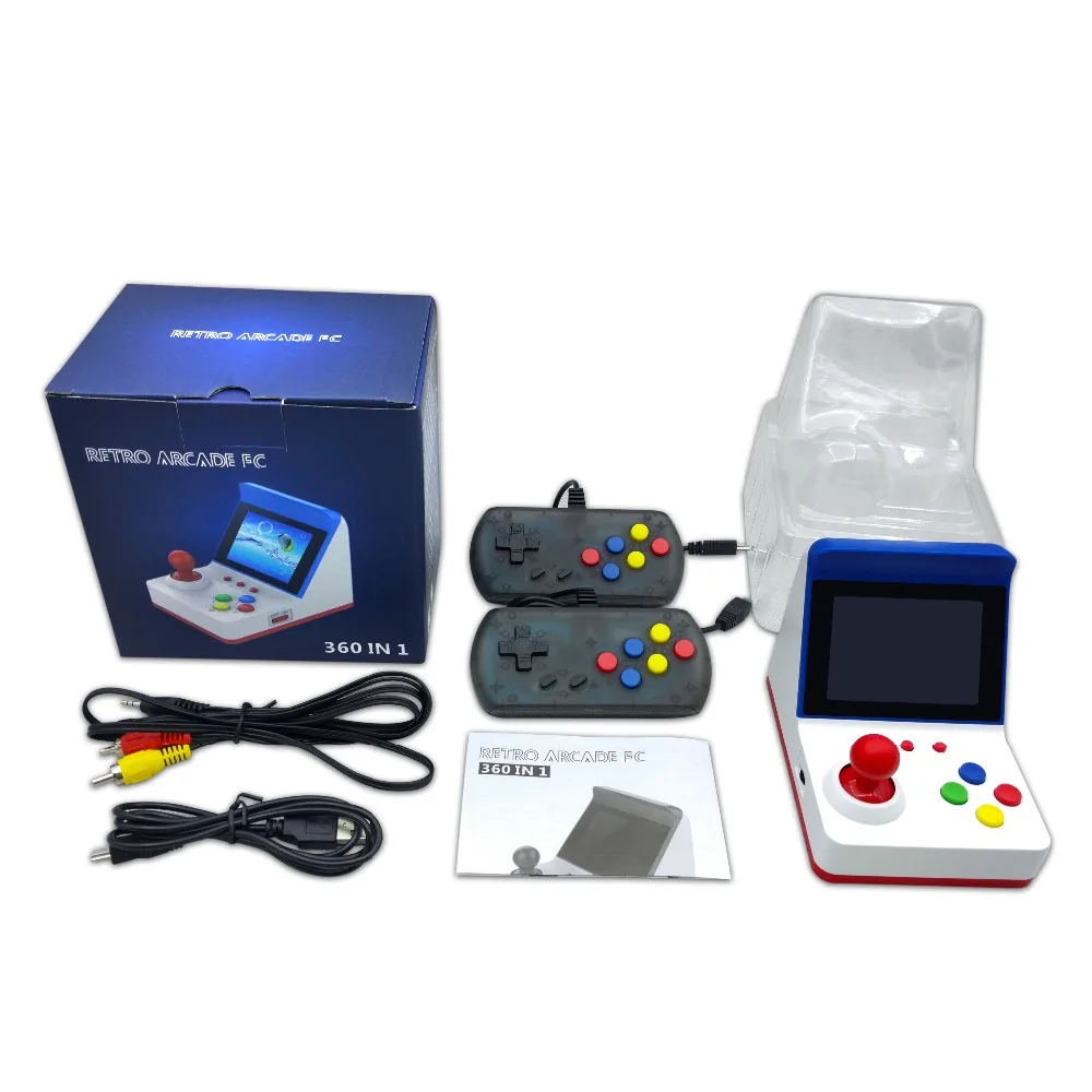 POWKIDDY A6 мини аркадная видео игровая консоль детский подарок toys8-bit портативная игровая консоль поддержка ТВ встроенные 360 Ретро игры