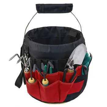 

Bucket Tool Organizer Garden Tools Bag with 42 Pockets Multifunctional Portable Wear Resistant Tool Organizer LBShipping