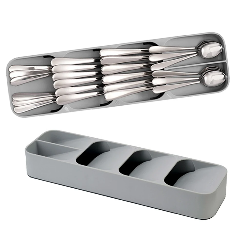 

Useful Kitchen drawer storage box Cutlery Drawer Organiser Kitchen Utensil Holder Knife Fork Spoon Tray Storage Supplies tool