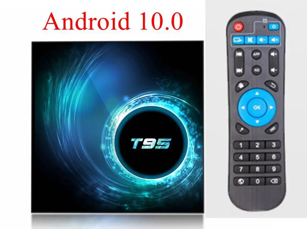 T95 Android 10,0 tv Box Allwinner H616 4 ГБ 32 ГБ 64 Гб 6K H.265 HDR 1080P 2,4G Wifi четырехъядерный Смарт медиаплеер Youtube