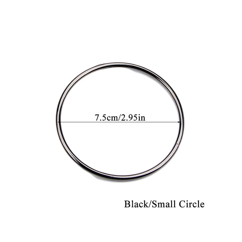 black small circle Милая сумка с кошачьими ушками и металлическими ручками для самостоятельного изготовления сумок через плечо, Женская Повседневная сумка на ремне, аксессуары Anse de sac - Цвет: black small circle