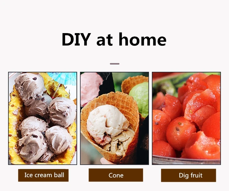 Redwood Stainless Steel Ice Cream Scoop Tool Cookie Scoop Icecream Spoon Kitchen Gadgets Sticks Potatoes Watermelon Fruit Padauk