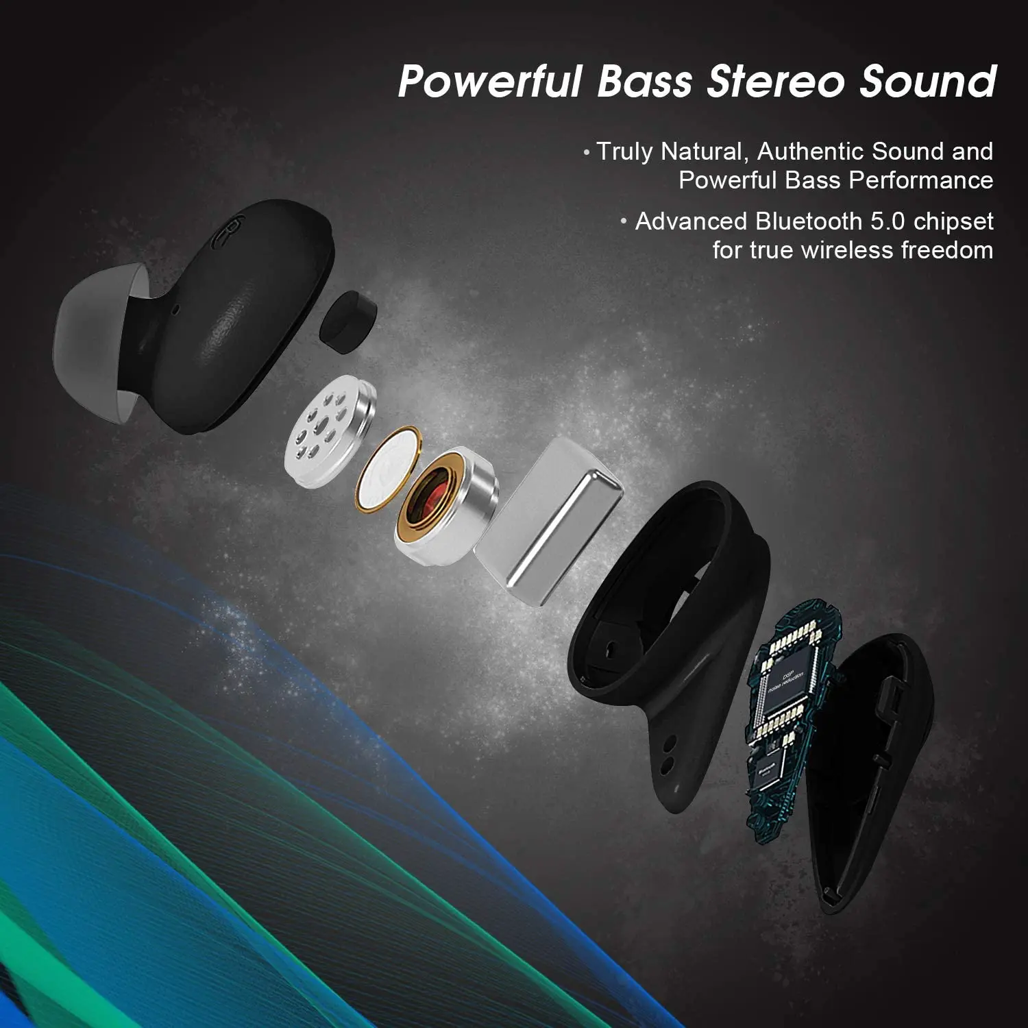 Fones de Ouvido sem Fio Controle de Toque com tipo c Fones de Ouvido para Iphone e Android Agosto Bluetooth Carregamento Esporte In-ear Ep810 Tws 5.0 - Image 2