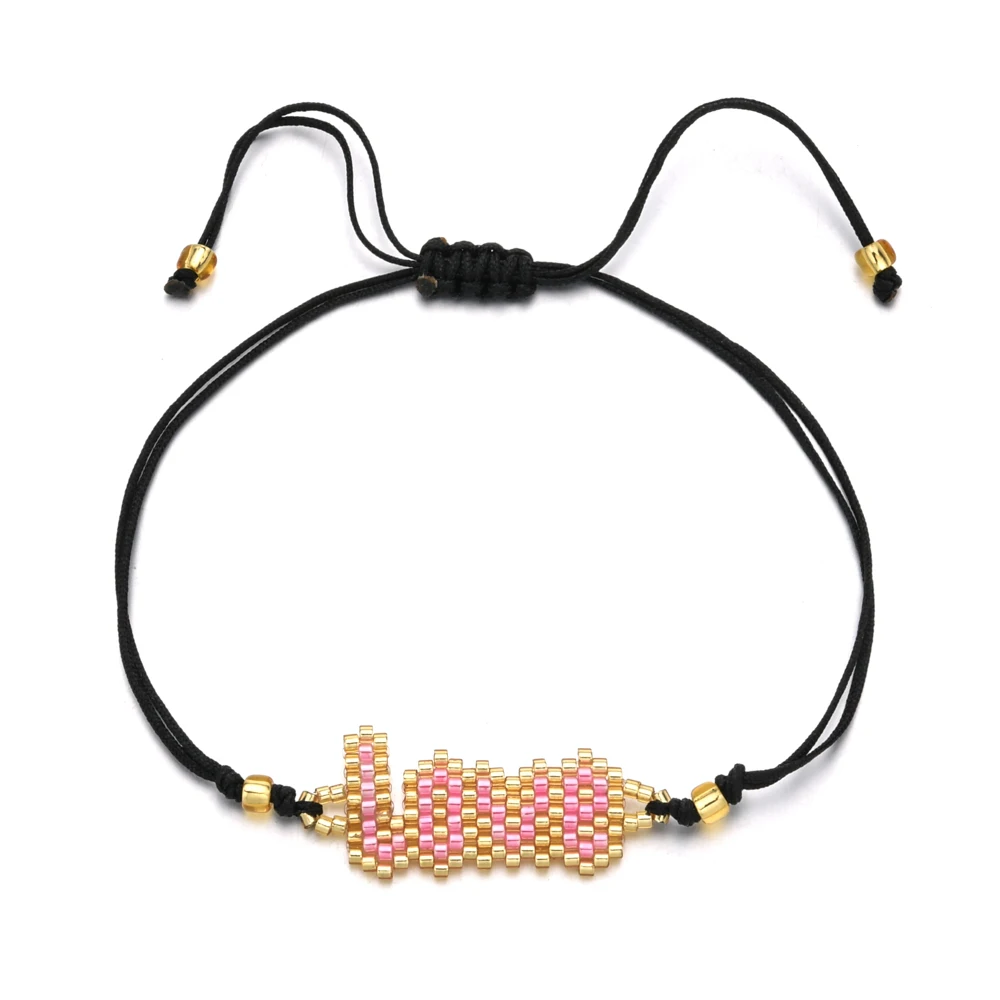 A30 Diy тканая веревка Miyuki браслет из бисера Boho Санта Клаус браслет с лосем простой ручной работы браслет дружбы для женщин Подарки - Окраска металла: A30