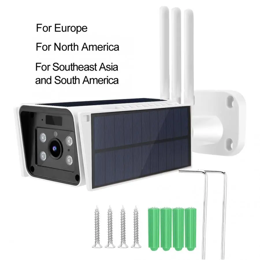 Solor камера наружная беспроводная 4G Солнечная камера 1080P HD ночной вид Водонепроницаемая CCTV Солнечная камера